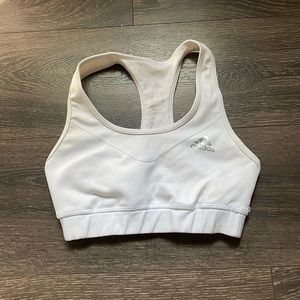 White Adidas sports bra